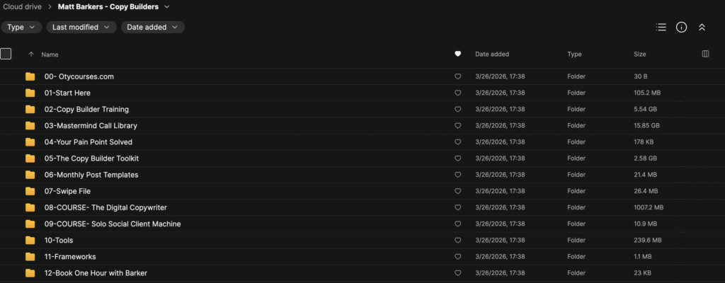 Matt Barkers – Copy Builders