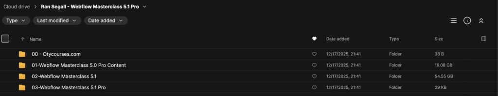 Ran Segall – Webflow Masterclass 5.1 Pro
