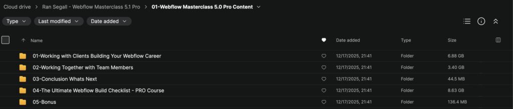 Ran Segall – Webflow Masterclass 5.1 Pro