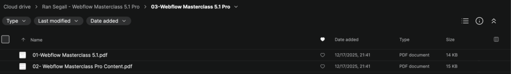Ran Segall – Webflow Masterclass 5.1 Pro