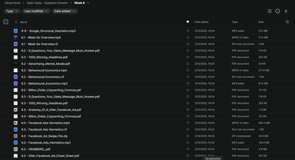 Sabri Suby – Quantum Growth (Update) part from week 6