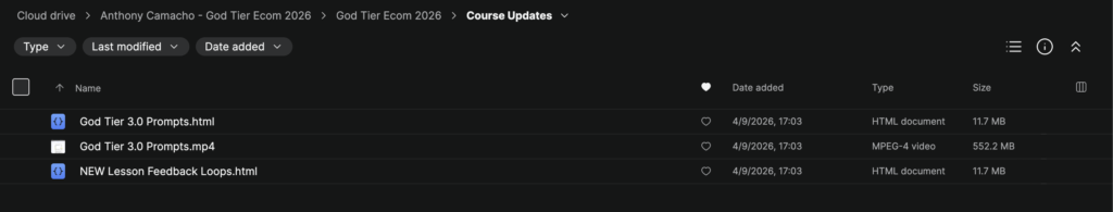 Anthony Camacho – God Tier Ecom 2026