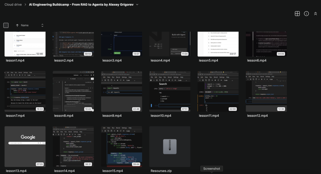 AI Engineering Buildcamp – From RAG to Agents by Alexey Grigorev